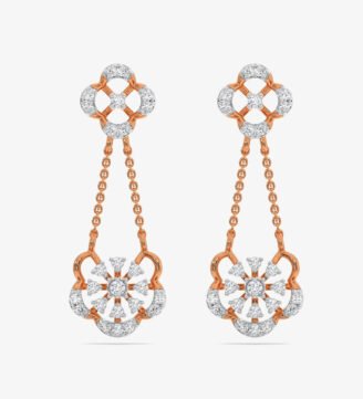 Beautiful Diamond Stud Eulla Earring Rose Gold